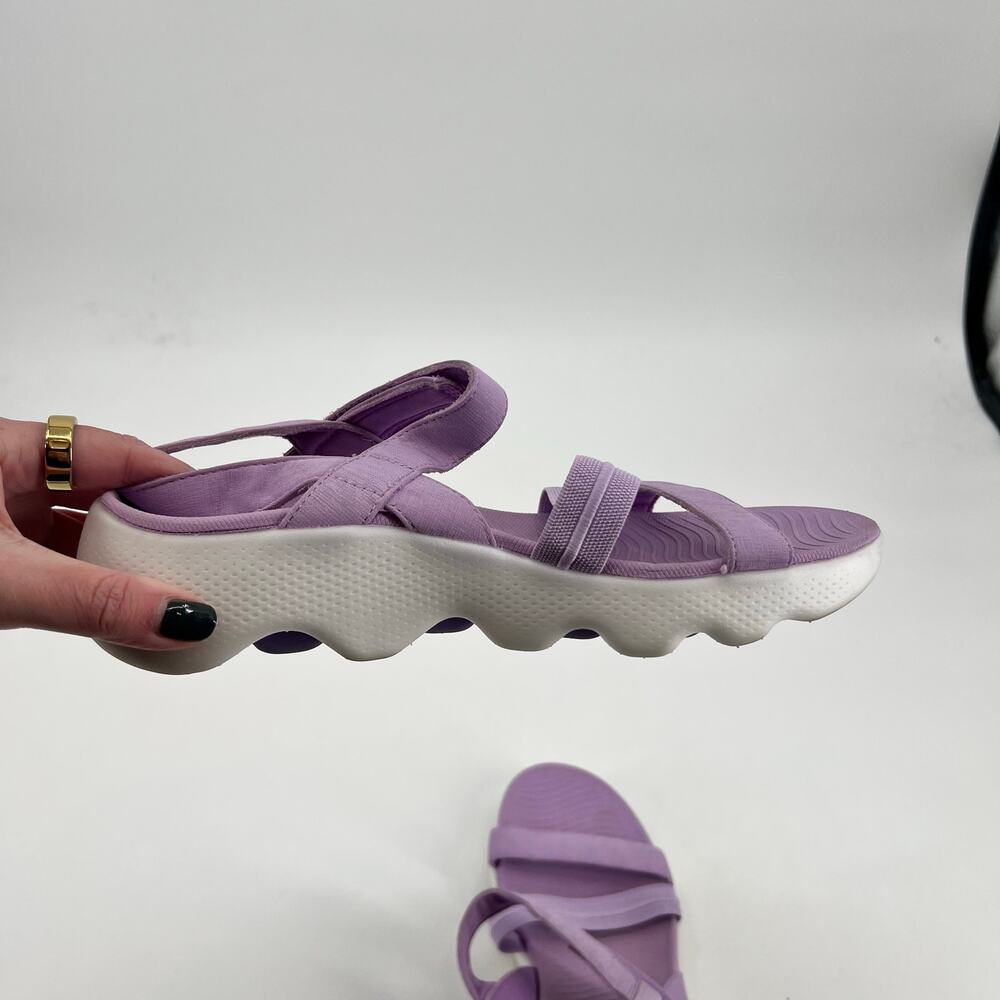 Skechers GOwalk Massage Fit Sandal Transcend purple cushion sole walking size 8 - Picture 2 of 9